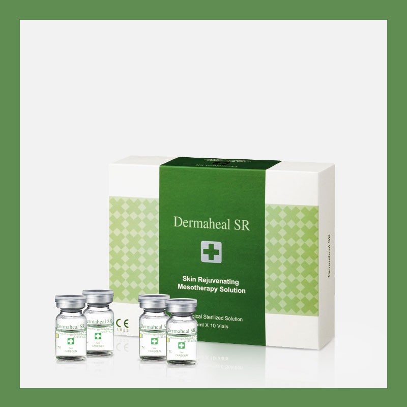 Produkty firmy Dermaheal do wykonywania mezoterapii igłowej.